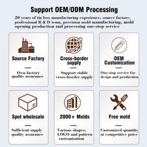 Elektronikförpackningsbox Tinplatta Box Rectangular Box Gift Packaging Box