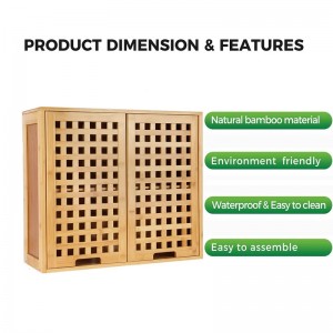 Bambu badrumsskåp Garderob Förvaringsskåp