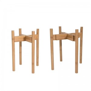 Bambu justerbar blommor rack växt stativ