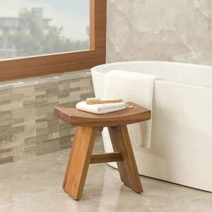 Trädgård badkar dusch hydroterapi vattentät pall bambu sko rack bänk förvaring arrangör modern