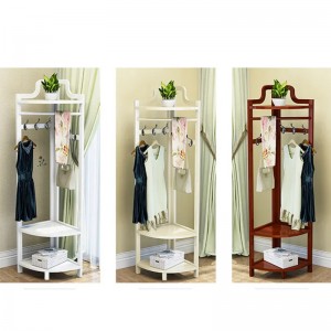 Högkvalitativ hörnhylla kappa förvaring rack golv triangelhängare för sovrum vardagsrummet