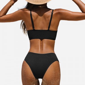 Cutout Scoop Neck Bralette&Hipster Bikini Set