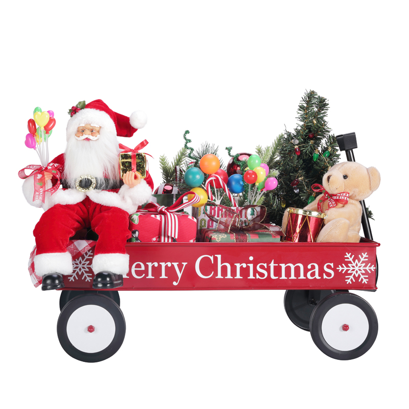 TM-95114 50*27*38 cm Santa med presentbil