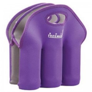 Partihandel Neopren tyg 6 Packa öl Neopren Tygväska Röd vinkylväska för picknickstrand