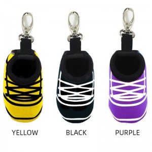 Partihandel Neopren Två golfbollar Packningsfickor i midjor Anpassade golfbollpåse med krok