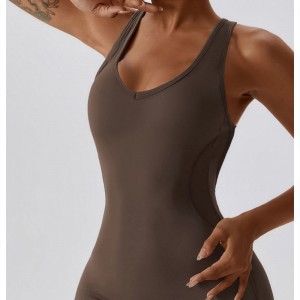 Högkvalitativ träningsträning sätter yoga fitness wear jumpsuits for women one bitar sömlös yoga sätter bodysuit