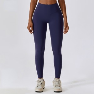SC1091 solid hög midja andas fyrvägs stretch yogalaggings de gimnasio tryck upp blankanylon elastane leggings