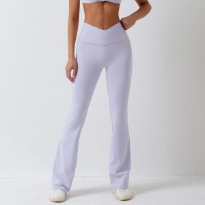 SC101011 Fyra-vägs sträcka 78%nylon och 22% spandex scrunch rumpa flare leggings yoga byxor för kvinnor
