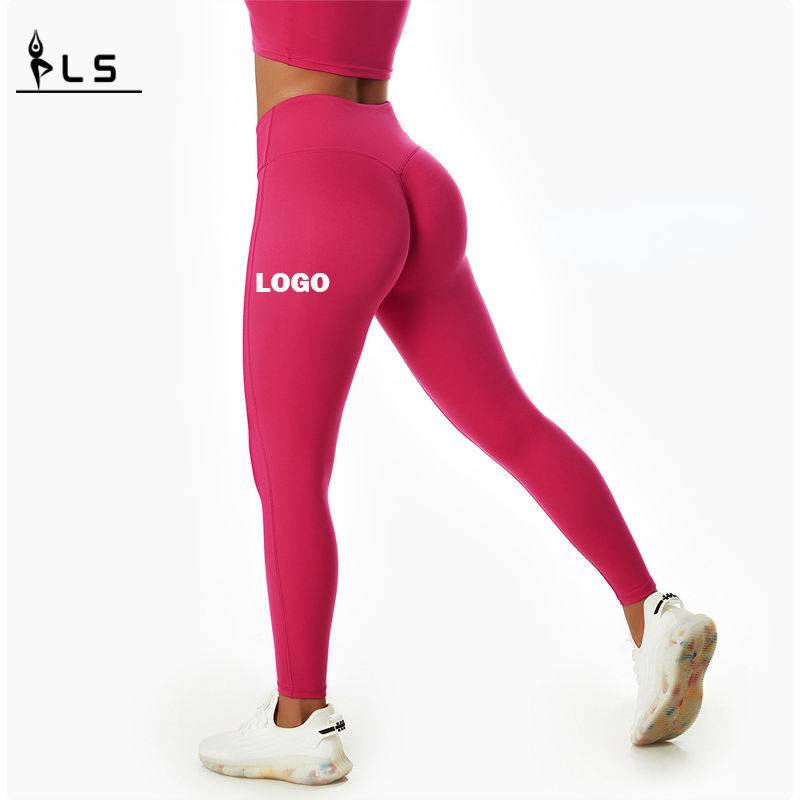 SC101010 grossistpris med hög midja yogapants leggings skruva rumpa leggings för kvinnor med anpassad logotyp