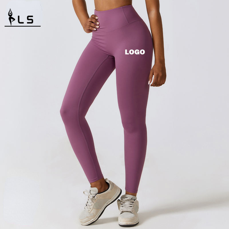 SC101111 fyrvägs stretch leggings för kvinnor 2023 v rygg fitness gym bär kläder yoga byxor leggings