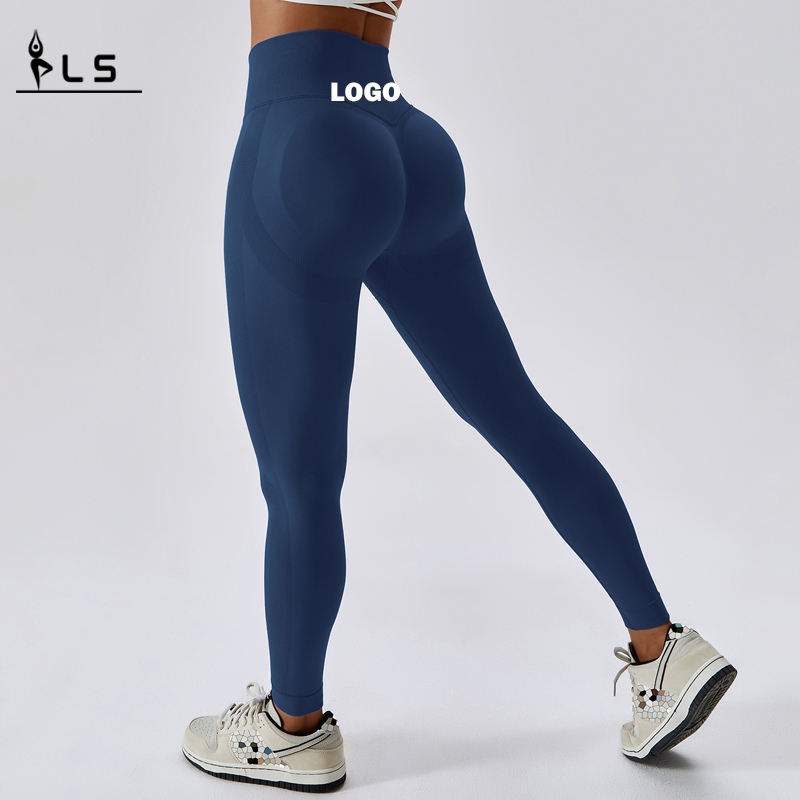 SC10126 Anpassad etikett Fitness Yoga Seamless Pants Leggings Shiny Spandex Leggings for Women 2023