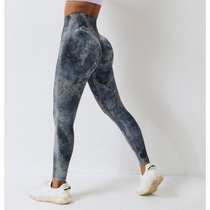 SC10125 grossistpris Tie Dye Scrunch Butt Leggings and Yoga Pants High midje Sport Women Gym Yoga Pants Booty Leggings
