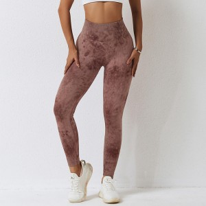 SC10125 grossistpris Tie Dye Scrunch Butt Leggings and Yoga Pants High midje Sport Women Gym Yoga Pants Booty Leggings