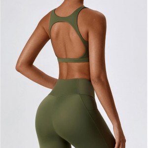 SC10169 Cross Back Yoga Sports Bh High Impact vadderad Yoga Bh Högkvalitativ kvinnor Träning Sports BH