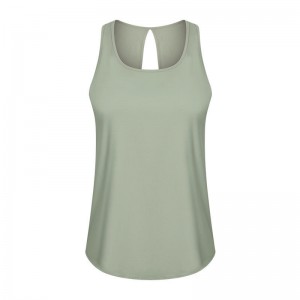 SC10253 Toppar snabb torrmonterad tank topp gym sport yoga kvinnor yoga tank top öppen baksida