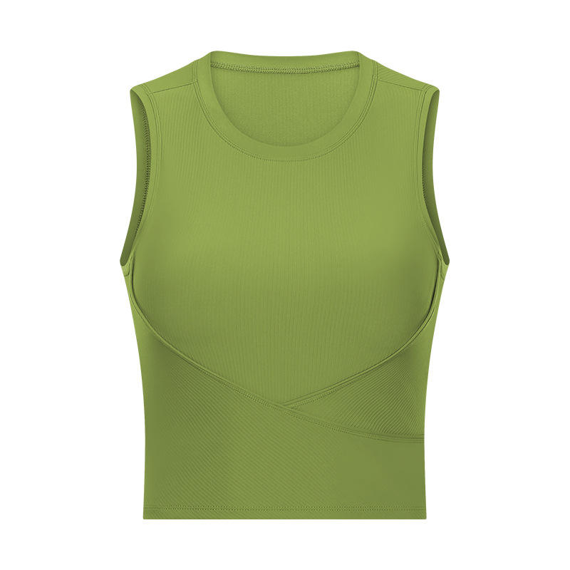 SC10254 Vest Sportswear Workout Yoga Tank Top for Woman Ribbed Padded Yoga Tank Top Bra