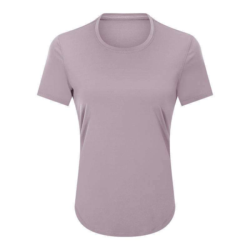 SC102611 Försäljning andas snabb torkning Leisure Yoga T-shirts Kort ärm Sport Yoga Workout Loose Quick Dry T Shirt Kvinnor