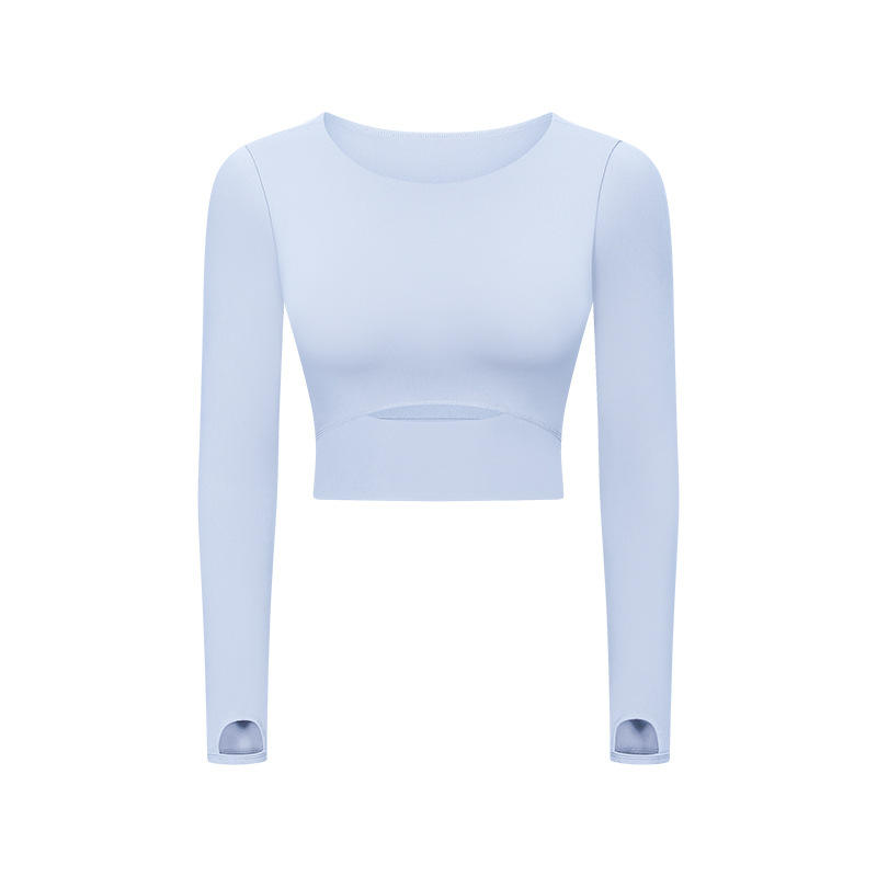 SC10275 Tät montering Långärmad Yoga T-shirt Kvinna Yoga Tee Shirt Crop Tank Gym Långärm Yoga Tops T-shirt