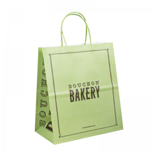 Partihandel återvunnet material hantverk bolsa de papel engångsbrun vit kraft papperspåsar för matkaka vinförpackning