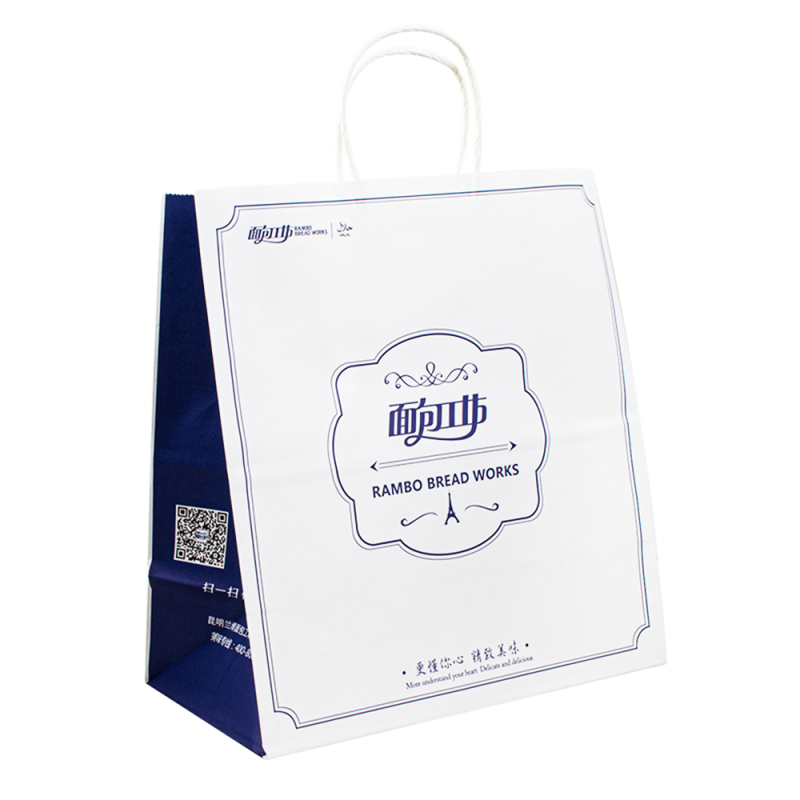 UPACK 2024 Fabriksanpassade Kraft Paper Bags med dina egna personliga logotyp Shopping Present Pappersväskor