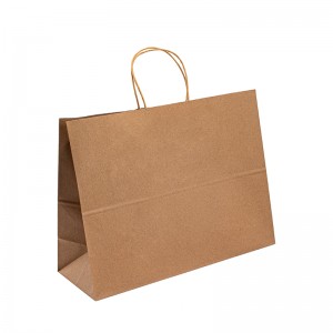 Kraft Paper Shop PA i papperspatchväskor med handtag Små shoppingparty Papperspåse Anpassad