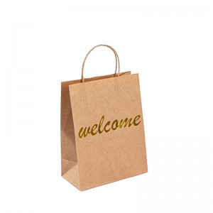 Kraft Retail Bolsas Luxury Paper Bag med din egen logotyp Kraft Paper Bag med handtag
