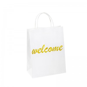 Tack papperspåse din reklam Kraft Paper Shop PA i papperspåsar med handtag Kraft Paper Bag