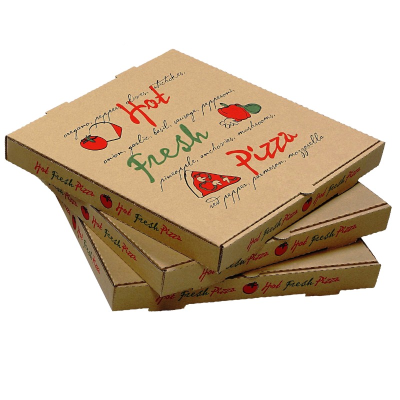 Tryckt Kraft Pizza Box
