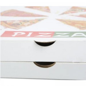 Partihandel Anpassad logotyp tryckt 8-16 tum Eco Friendly Box Package Food Grade Papper Pizza Box