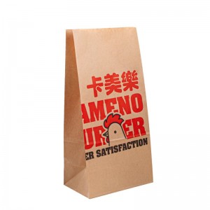 Vattentät Kraft Paper Packaging Påsar för snabbmat/Bakerifarten