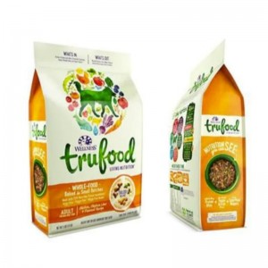 Anpassad stor 10 kg 15 kg 20 kg Återställbar dragkedja PLA PBAT Biologisknedbrytbar plast Djur DOG behandlar matningssnackförpackningsväska för mat