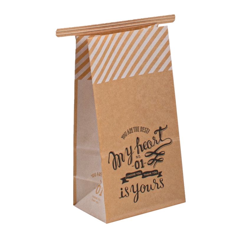 Anpassad tryckt restaurangavhämtning papperspåsar för mat för att gå förpackning