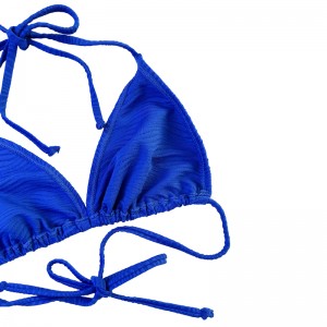 Blue Mönster Specialduk Triangle Cup Halter Halter Strap Split Swimsuit