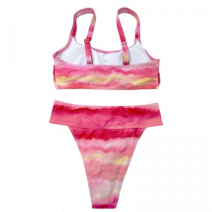 Ros-rosa lutning med bred axelband komfort veck