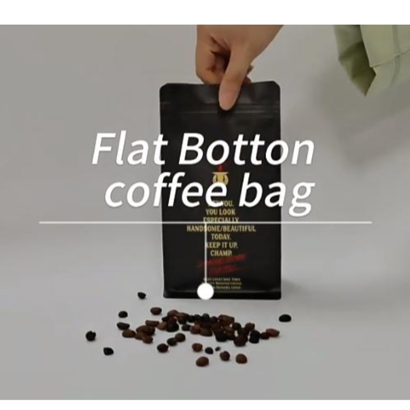 Miljövänliga kaffeväskor med ventil och blixtlås kaffeförpackningspåsar