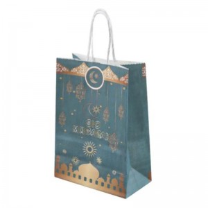 Partihandel Eid Mubarak Party Gift Kraft Paper Bag Islamic Muslim Festival Party Decoration Ramadan Goodie Bags