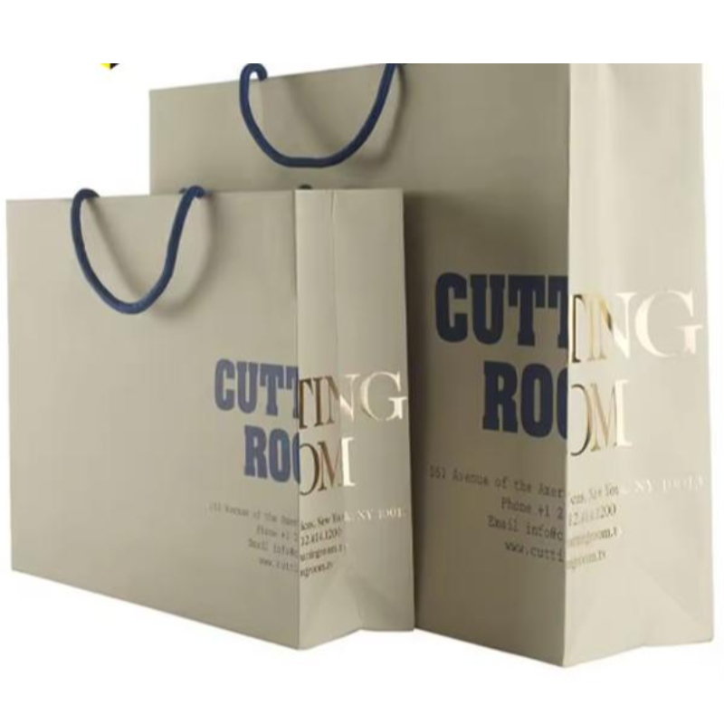 Luxury Custom Printed Laminated Shopping Present Packaging Paper Bag med din egen logotyp