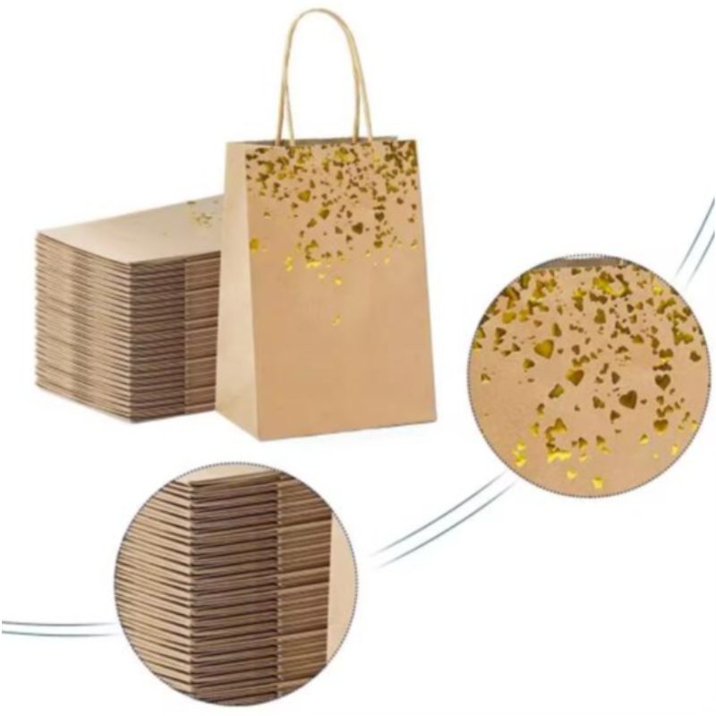 Återvinn Eco Friendly Kraft Paper Bag för gåva eller tygförpackning