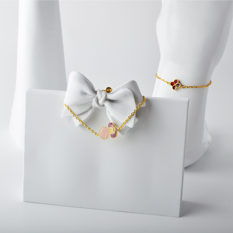 Ny 4 Peach Blossoms Hollow   A White Shell Peach Blossom Tillbehör Armband