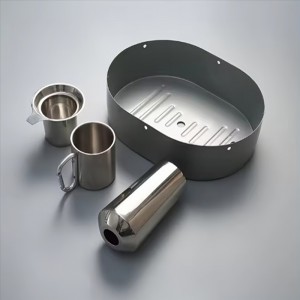 Anpassad aluminium eller SUS djupdragen leverantör Metall djupdragning\\/snurrande delar bottendel hölje Metallstämpeldel