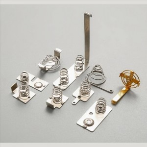 Metallstämpeldelar Koppar Stål Elektrisk Elektrisk Elektronisk Kontakt batterikontakt splitter