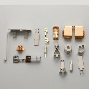 Metallstämpeldelar Koppar Stål Elektrisk Elektrisk Elektronisk Kontakt batterikontakt splitter