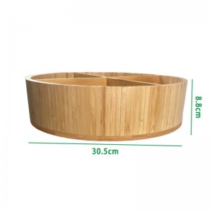 Bambu roterande fack Förvaring Oragnizer fack