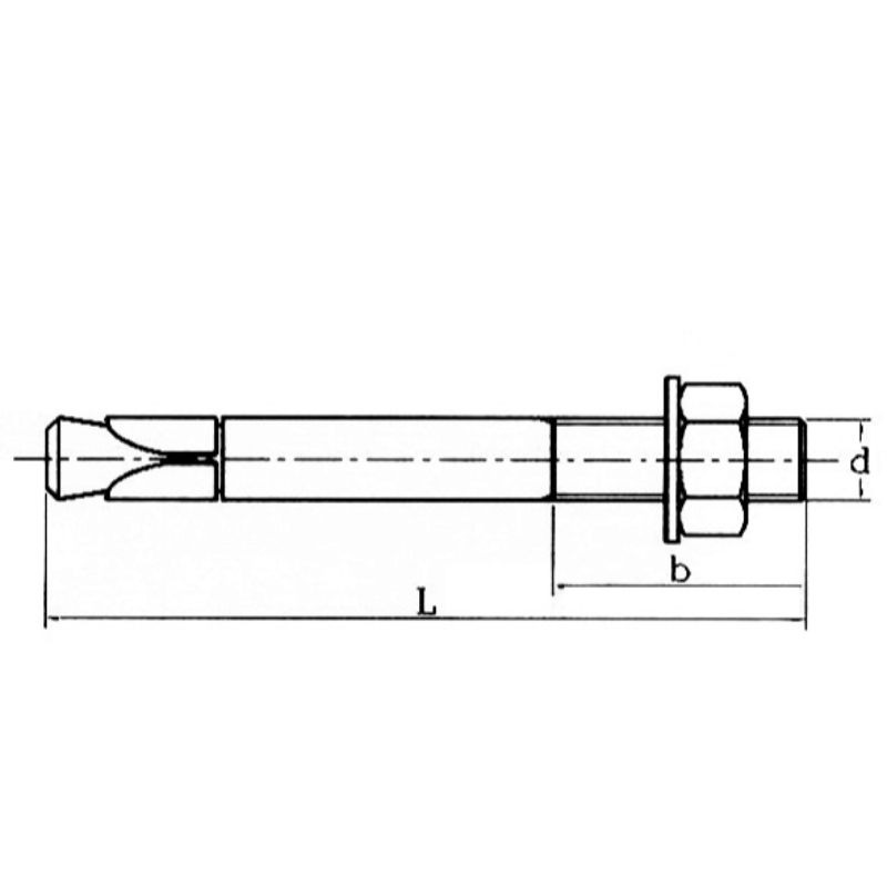 zink-färgad plätering expansionsbult