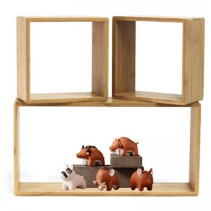 DIR Bambu Ram Väggdekoration Förvaringsorganisation Set