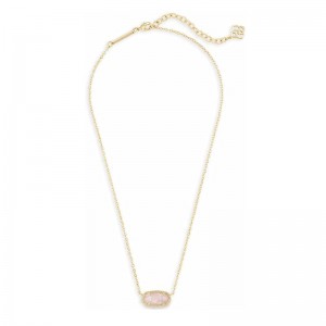 Minimalistisk roséguld rosa hängsmycke Halsband hängande halsband för kvinnor, modesmycken, 14k guld-Pläterad