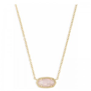 Minimalistisk roséguld rosa hängsmycke Halsband hängande halsband för kvinnor, modesmycken, 14k guld-Pläterad