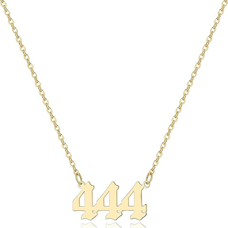 Golden 444 Guardian Halsband Numerology Smycken