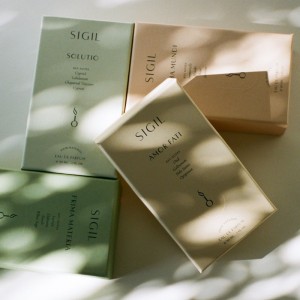 Elegant minimalistisk parfymförpackning