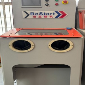 Utrustning för polering och avgradning av slipmedel